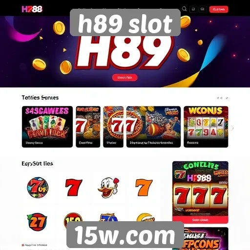 Avaliação da interface do usuário do site h89 slot